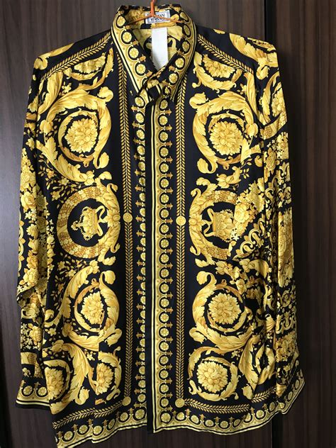 versace silk shirt fake|men's vintage versace silk shirts.